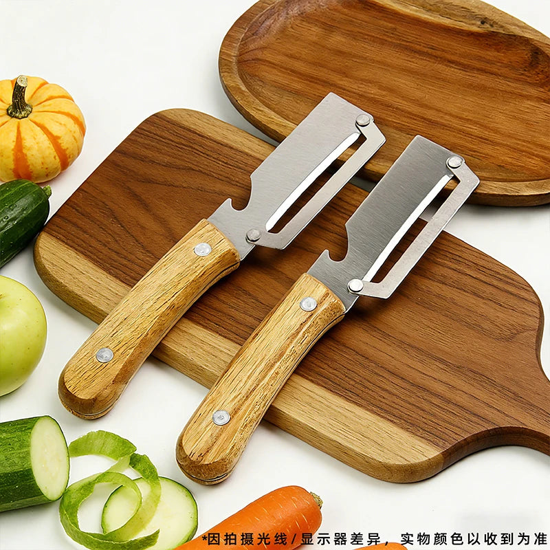 Stainless Steel Vegetable Peeler with Wood Handle Vegetable Peeler Axl