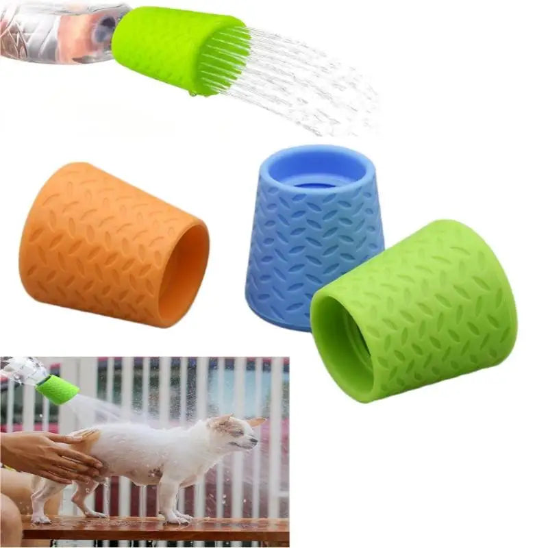 Silicone Pet Bathing Sprinkler | Portable Bottle Cap Shower Head Pet Bathing Sprinkler Axl
