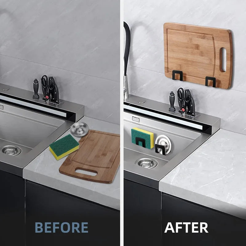 Stainless Steel Sink Sponge Holder & Drainer Rack Organizer Sink Rack Organizer Axl