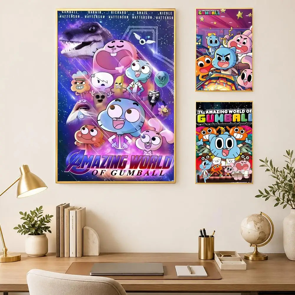 Amazing World of Gumball Self-Stick HD PVC Wall Art Poster Wall Art Poster Axl