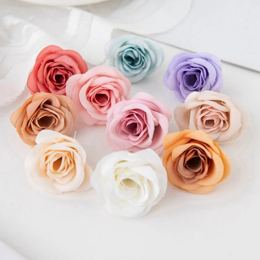 Silk Artificial Rose Heads 5/10Pcs – Wedding & Home Décor Artificial Silk Flowers Axl Color 20 10pcs
