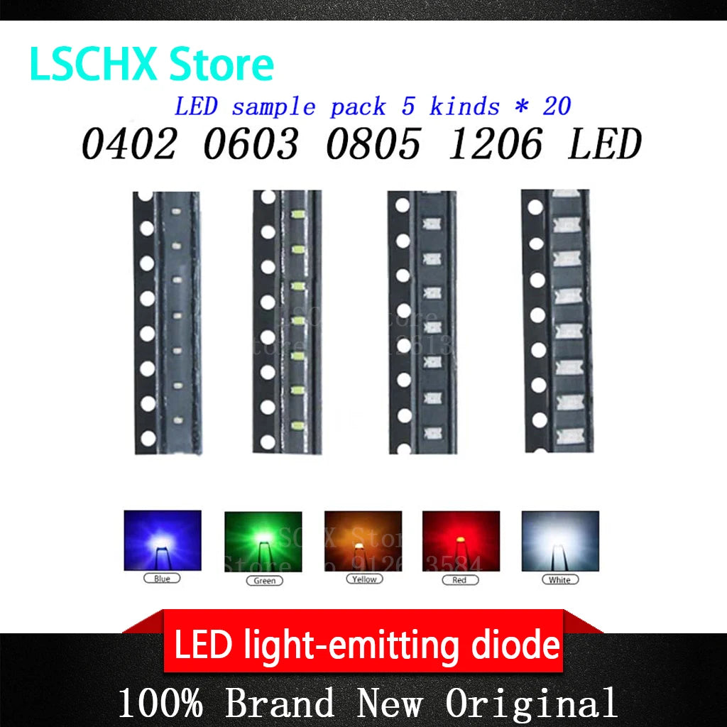2000 Pcs 1210 3528 SMD LED Diodes – Red Blue Green Yellow White SMD LED Diodes Axl