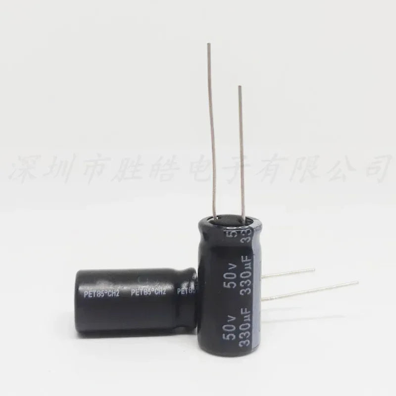 NioCen 50V 330uF Aluminum Electrolytic Capacitors 10x16mm Electrolytic Capacitor Axl 10pcs