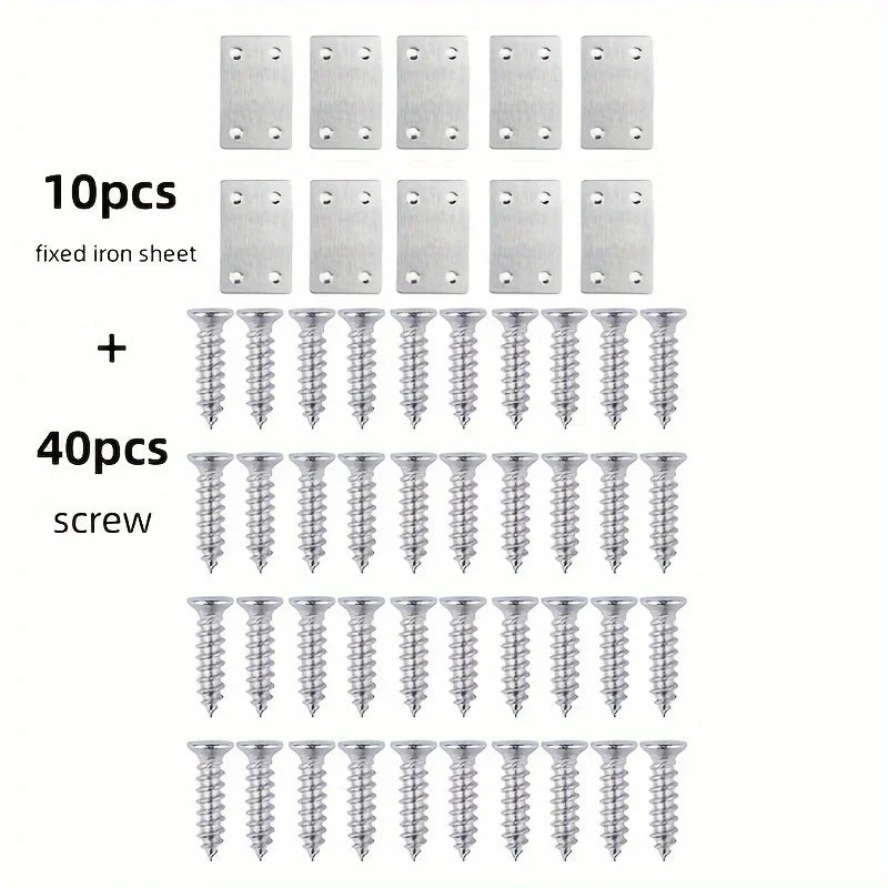 Flat Fixed-Angle Shelf Support Brackets with Screws – Silvery Shelf Support Brackets Axl