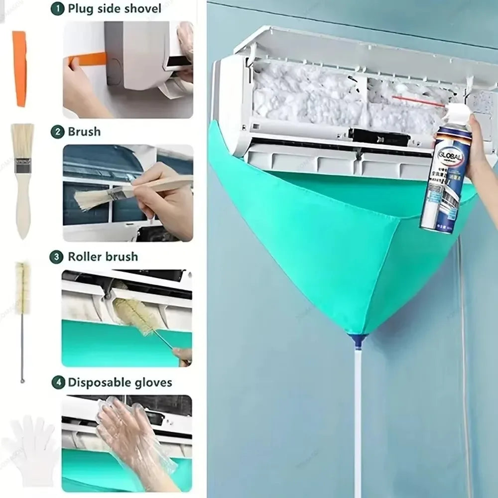 Air Conditioner Cleaning Kit – Leak-Proof Cover & Drain Pipe AC Cleaning Kit Axl