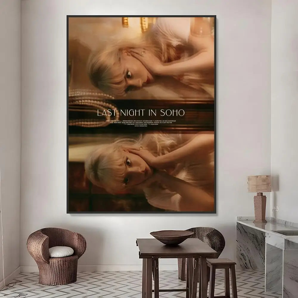 Last Night in Soho Movie Poster Waterproof PVC Stickers Movie Poster Sticker Axl White08 60X90cmNoframe