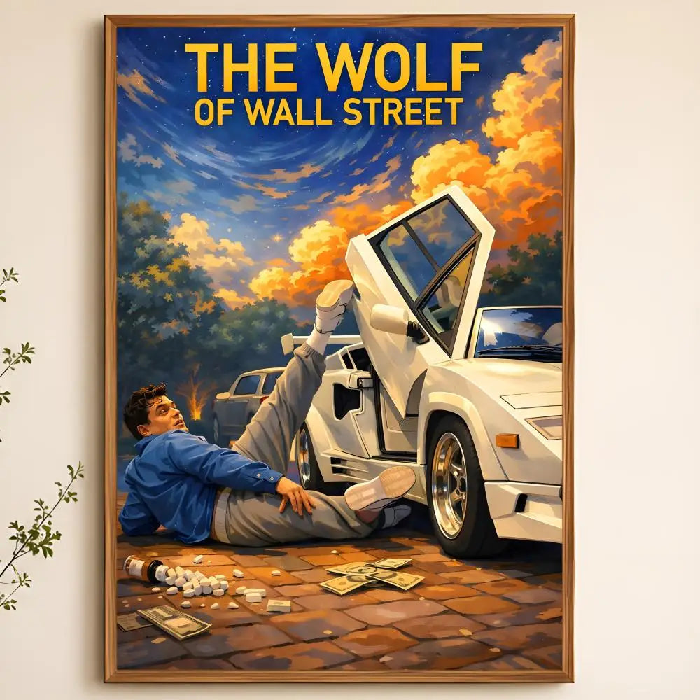 Wolf of Wall Street Movie Poster – Peel & Stick PVC Wall Art Movie Wall Poster Axl