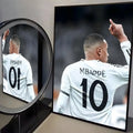 Mbappe Football Star Self-Adhesive Poster Wall Art Sticker Wall Art Poster Axl Black1 21X30cmNoframe