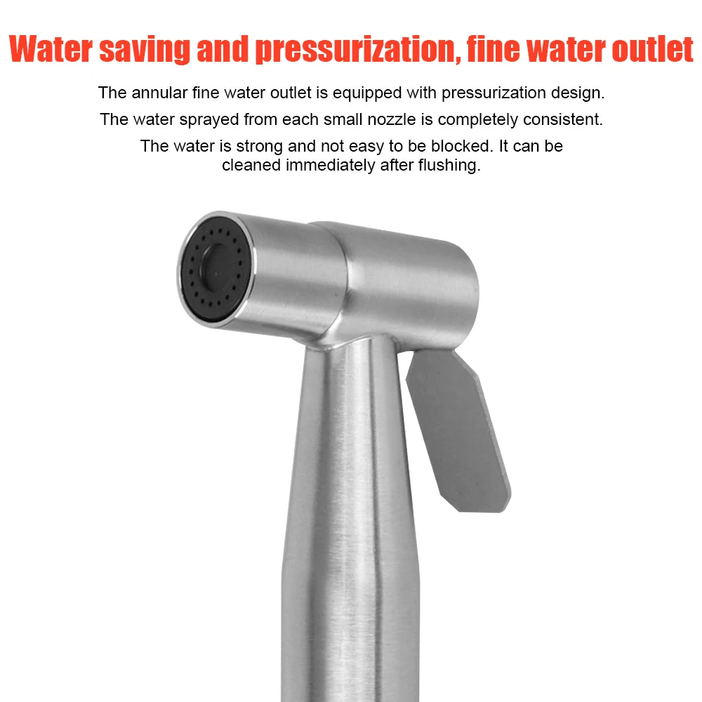 Handheld Bidet Sprayer Set – Stainless Steel Toilet Hand Shower Bidet Sprayer Set Axl