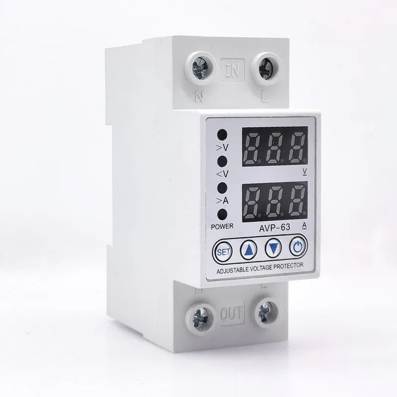 230V 40A/63A Adjustable Voltage & Current Protection Relay Voltage Protection Relay Axl 40A