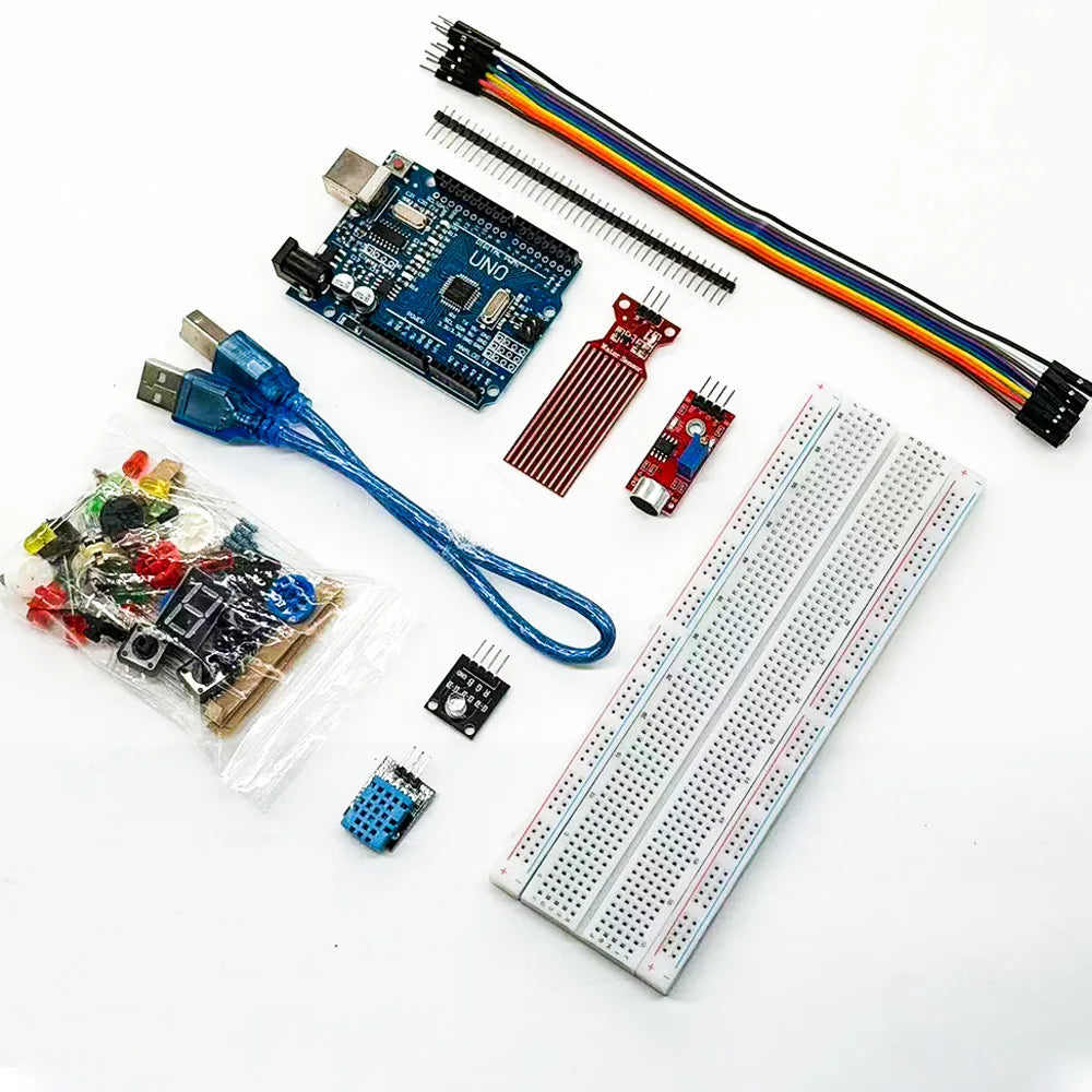 Arduino Uno R3 Starter Kit – Sensors, Breadboard & LED Electronics Learning Kit Axl
