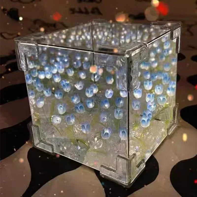 DIY Tulip 3D Night Lamp Kit – Flower Cube LED Gift Set DIY Night Lamp Kit Axl Blue