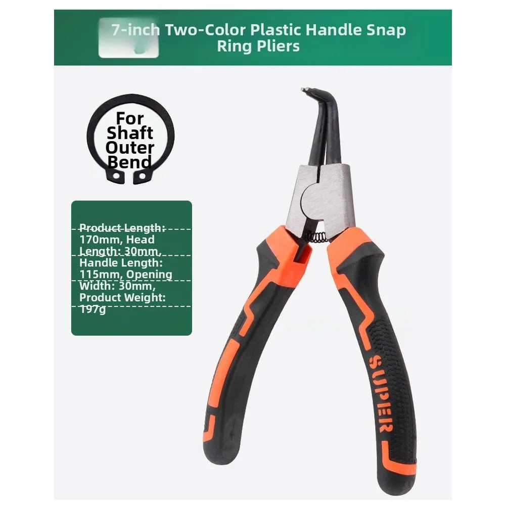 7-Inch Snap Ring Circlip Pliers – Inner & Outer Retaining Tool Circlip Pliers Axl type D China Mainland
