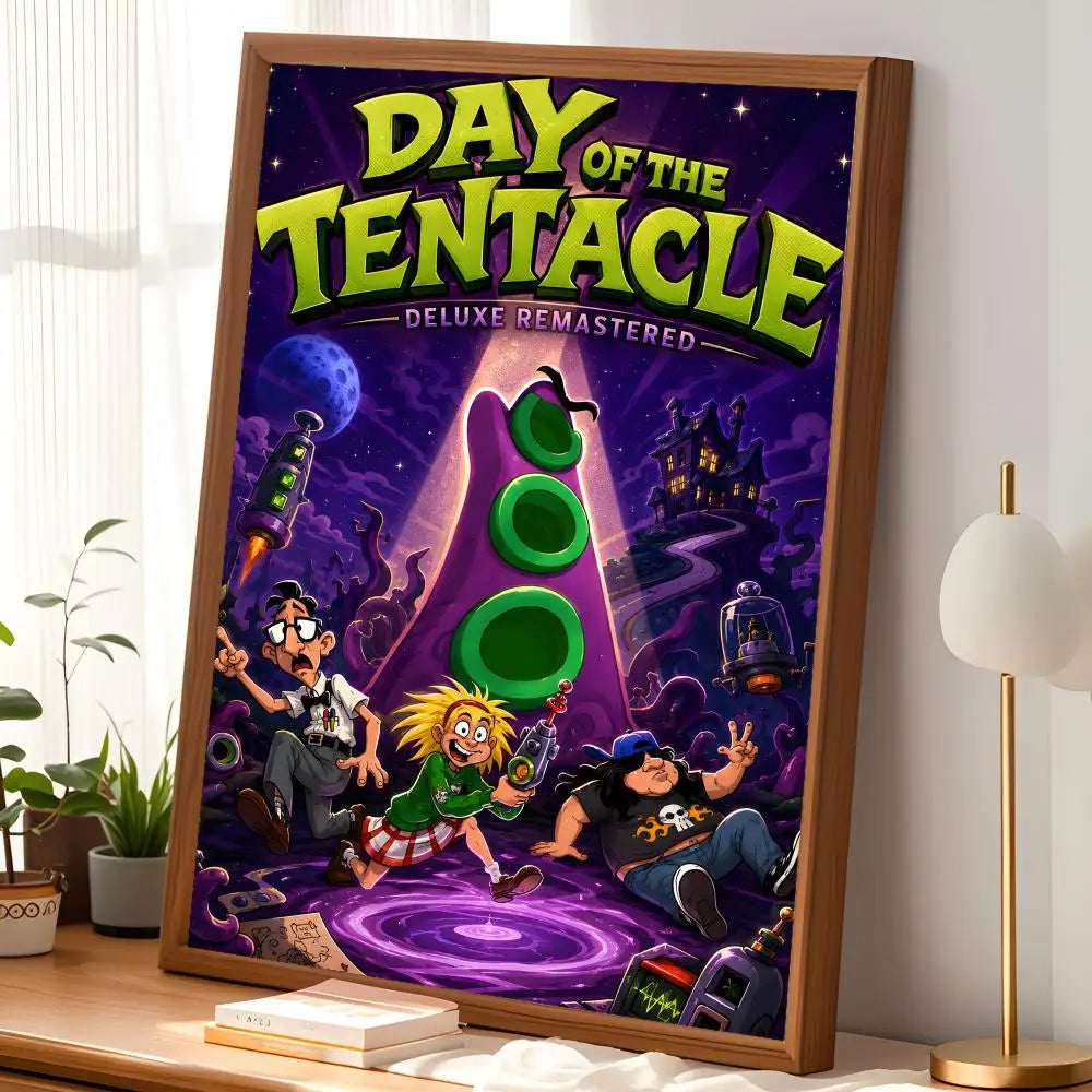 Day of the Tentacle HD PVC Self-Stick Wall Art Poster Wall Art Poster Axl