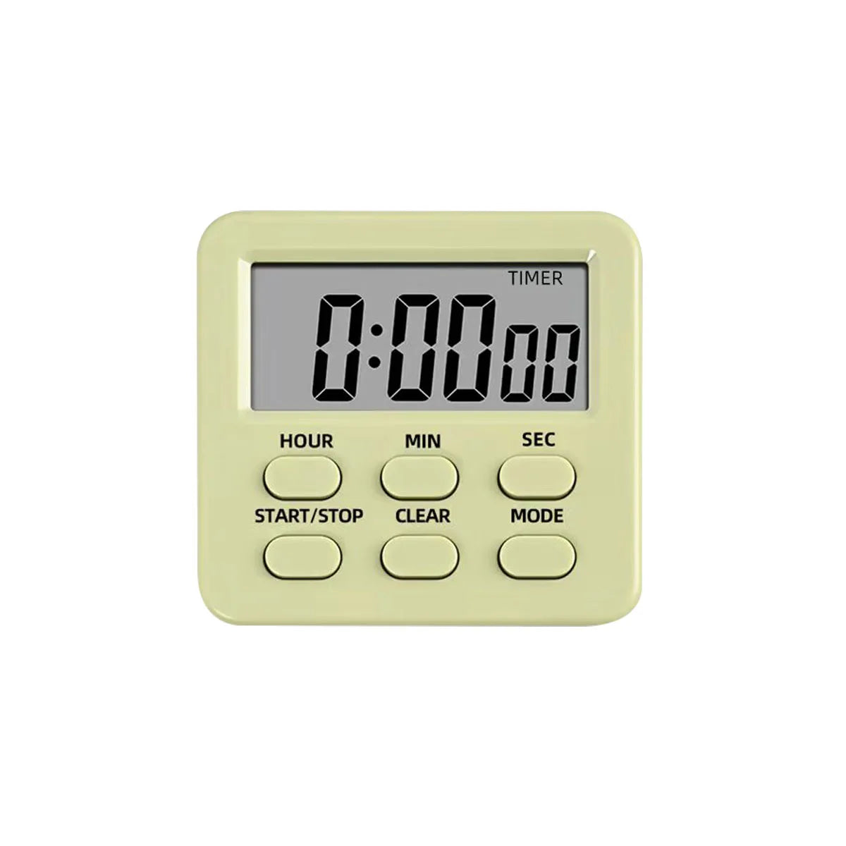 KT THERMO Digital Kitchen Timer & Alarm Clock | Compact Digital Kitchen Timer Axl Yellow green