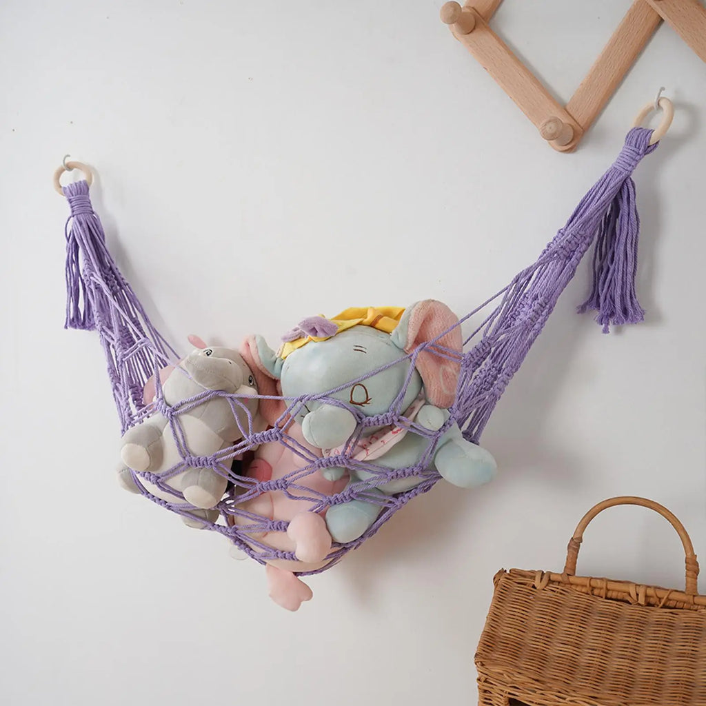 Stuffed Animal Hammock Wall Corner Toy Net Storage Holder Toy Storage Hammock Axl