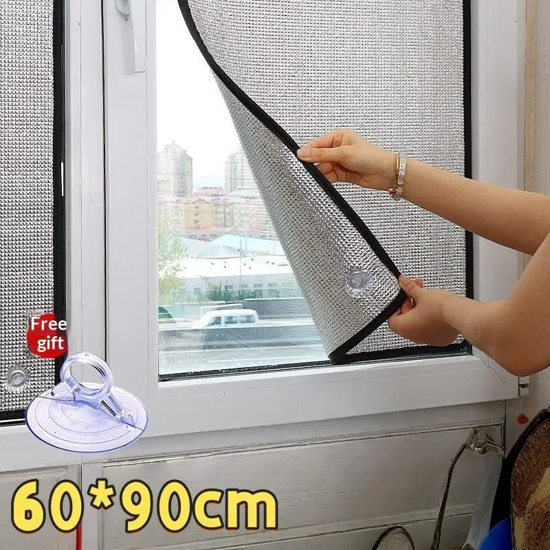 Aluminum Foil Window Sun Shade Film – Anti-UV Heat Insulation Window Insulation Film Axl 60X90CM