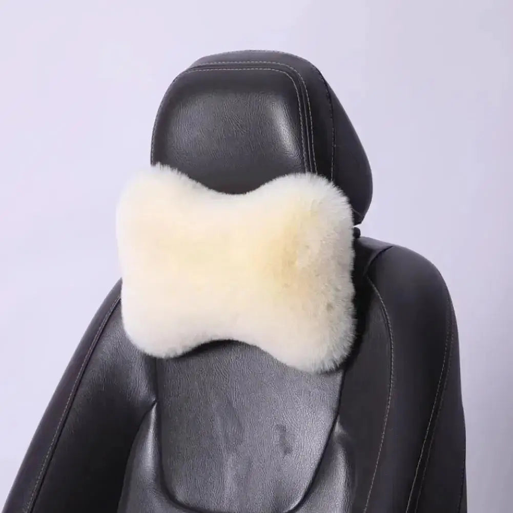 Car Seat Neck & Lumbar Support Cushion – Universal Headrest Car Seat Cushion Axl Beige