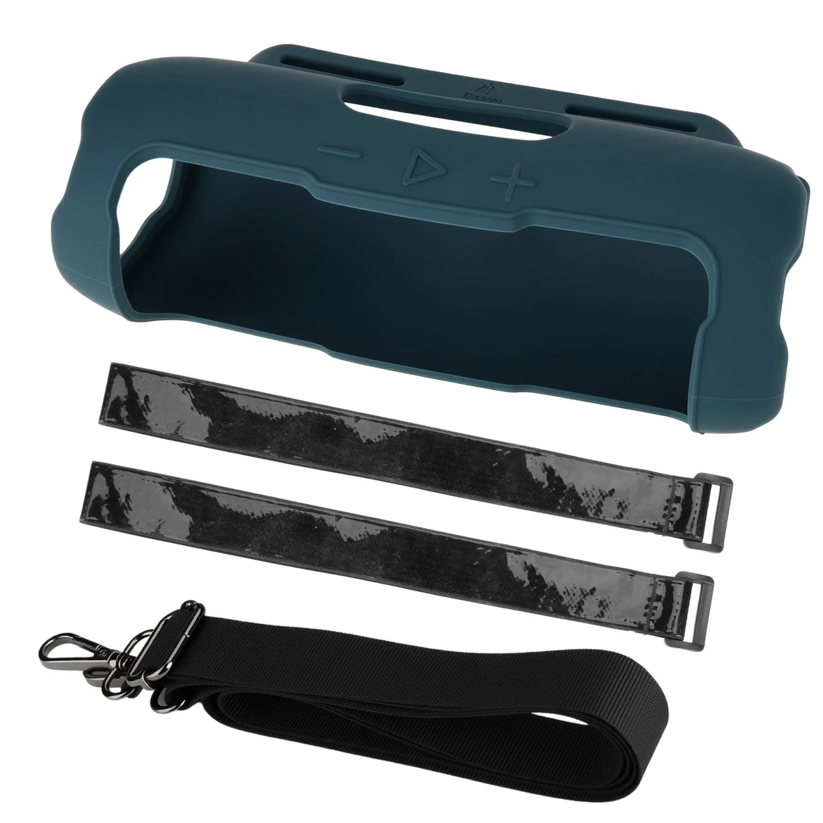 Silicone Case for JBL Flip 7 – Bike Mount Holder | Black & Blue Speaker Protective Case Axl Blue Shoulder Strap