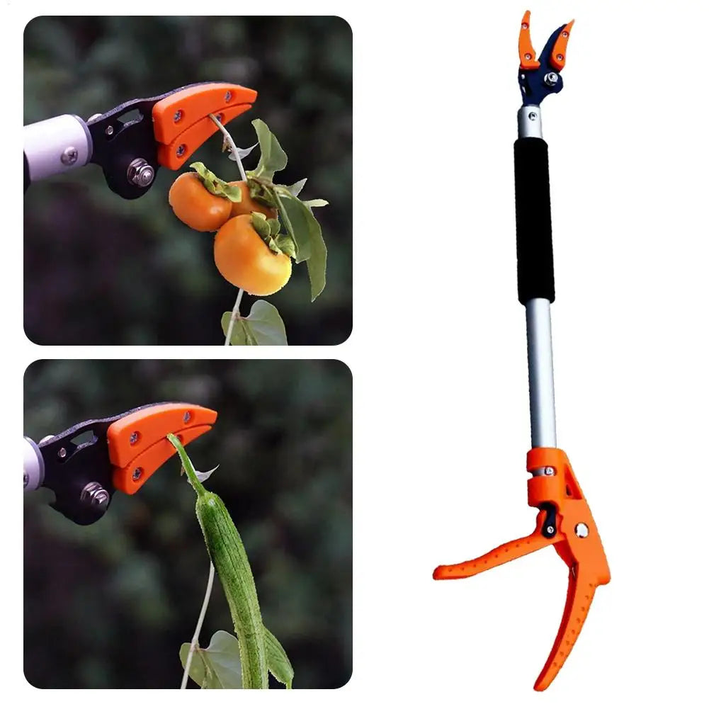 Long Reach Cut & Hold Bypass Pruner – Fruit Picker Lopper Garden Bypass Pruner Axl