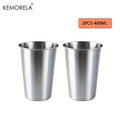 KEMORELA Stackable Stainless Steel Camping Cups 300/400ml | 2-4 Pack Stainless Steel Tumblers Axl 2PCS 400ML 301-400ml