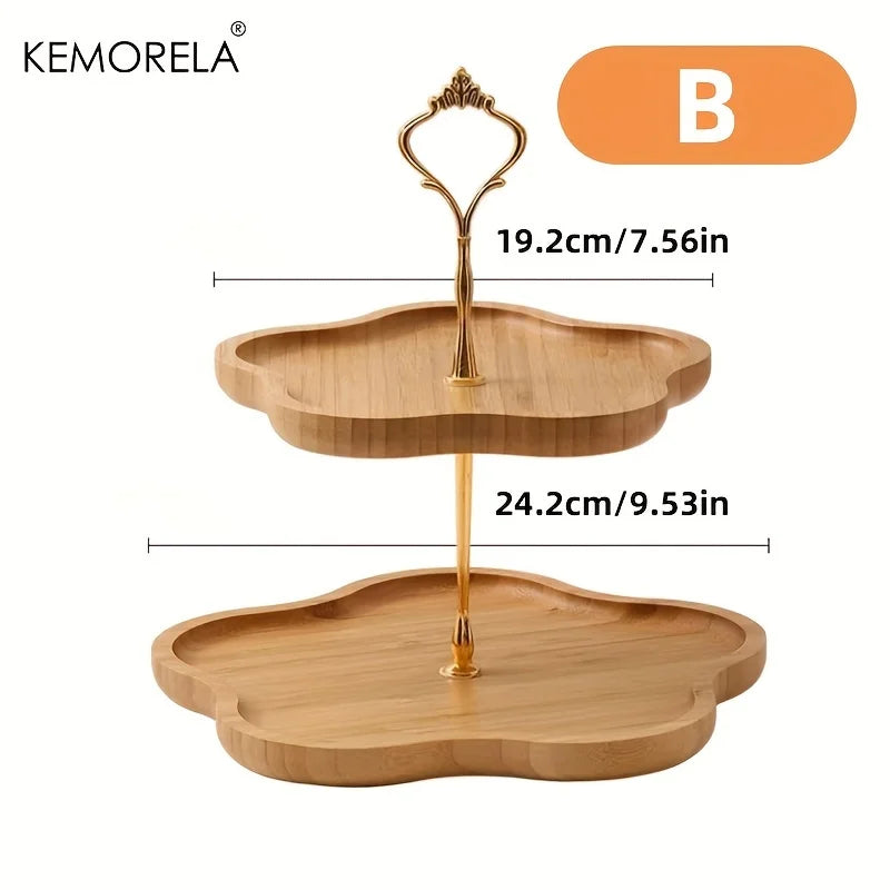 Wooden 2/3-Tier Dessert Stand – Cake, Cookie & Candy Tray Tiered Dessert Stand Axl B