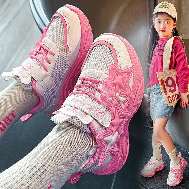 Girls Air Mesh Sneakers – Kids Casual Sports Running Shoes Girls Kids Sneakers Axl
