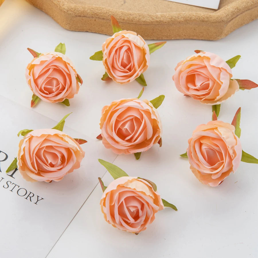Silk Artificial Rose Heads 10/20 Pcs – Wedding & Home Decor Artificial Silk Flowers Axl Pink 20 pcs