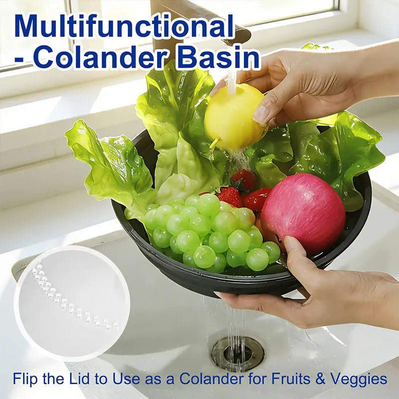 Collapsible Silicone Microwave Splatter Cover with Tray | BPA-Free Microwave Splatter Cover Axl