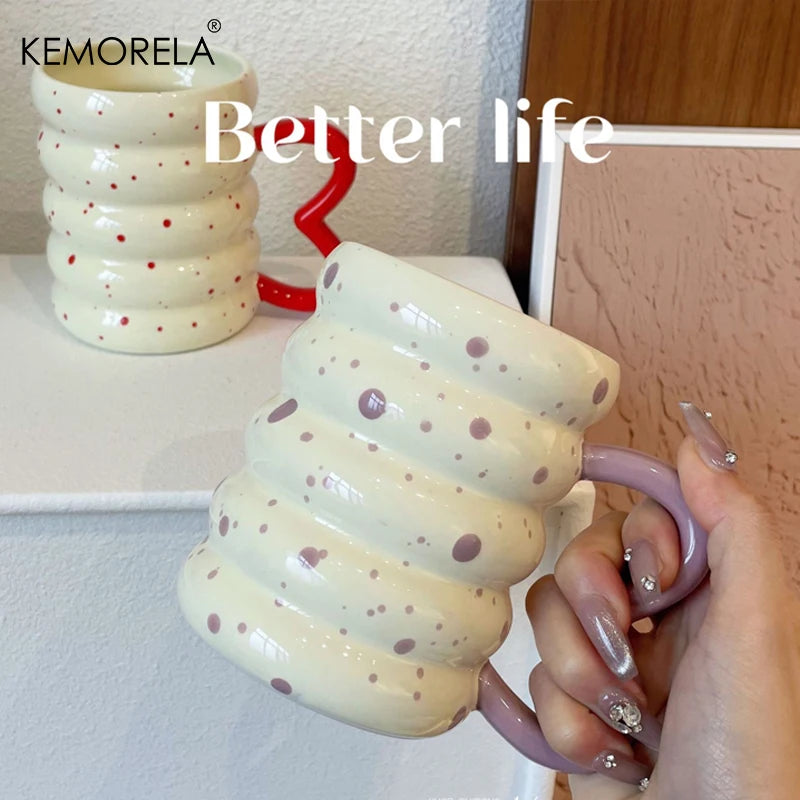 KEMORELA Caterpillar Ceramic Mug – Cute Coffee & Tea Cup Ceramic Novelty Mug Axl