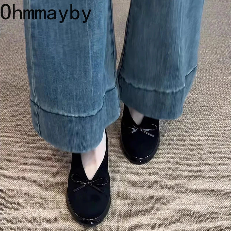 Women's Platform Mary Jane Pumps | Butterfly-Knot Heels Platform Mary Jane Pumps Axl