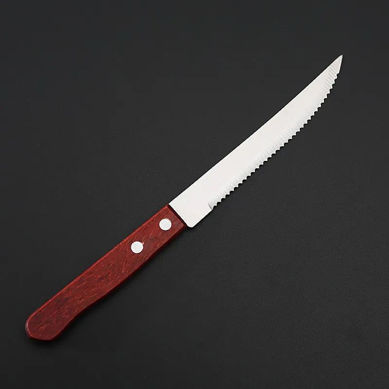 Stainless Steel Steak Knives Set – Wood Handle | 1–20 Pcs Steak Knife Set Axl
