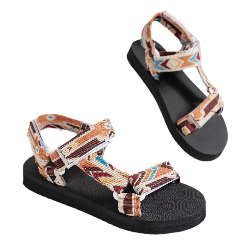 Women's Thick Sole Beach Sandals – Flat Summer Slippers Women's Flat Sandals Axl