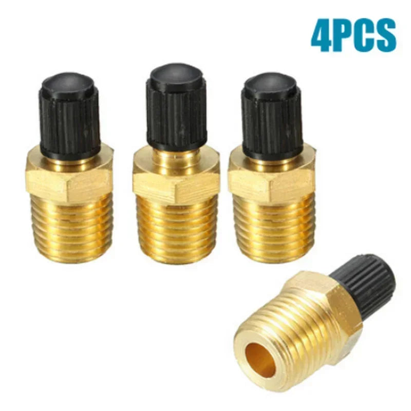 Solid Brass Tank Fill Valve 1/4" NPT Air Compressor – 4 Pack Compressor Tank Valve Axl 4Pcs China Mainland