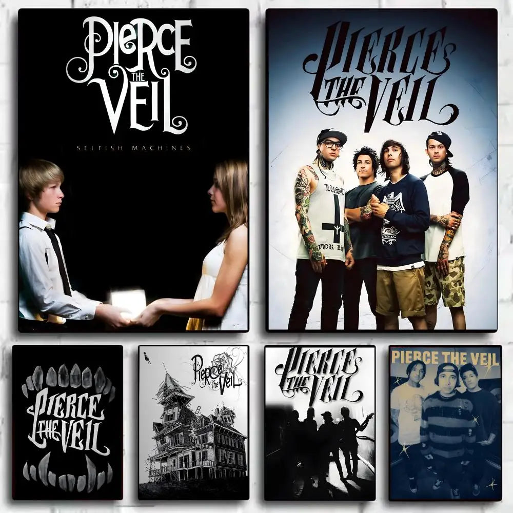 Pierce The Veil Band Poster Self-Adhesive Wall Art Sticker Wall Art Poster Axl