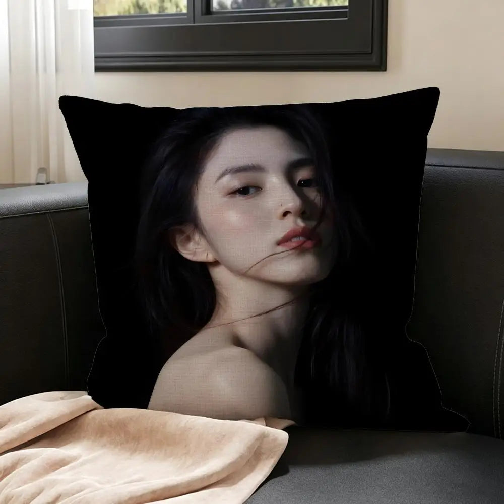 Natural Linen Cushion Cover – Printed Pillow for Sofa & Bed Decorative Cushion Cover Axl