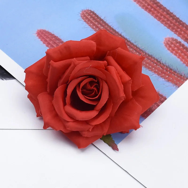 Silk Rose Artificial Flowers 5/10 Pcs | Wedding & Home Decor Artificial Silk Flowers Axl color 5 10 Pieces