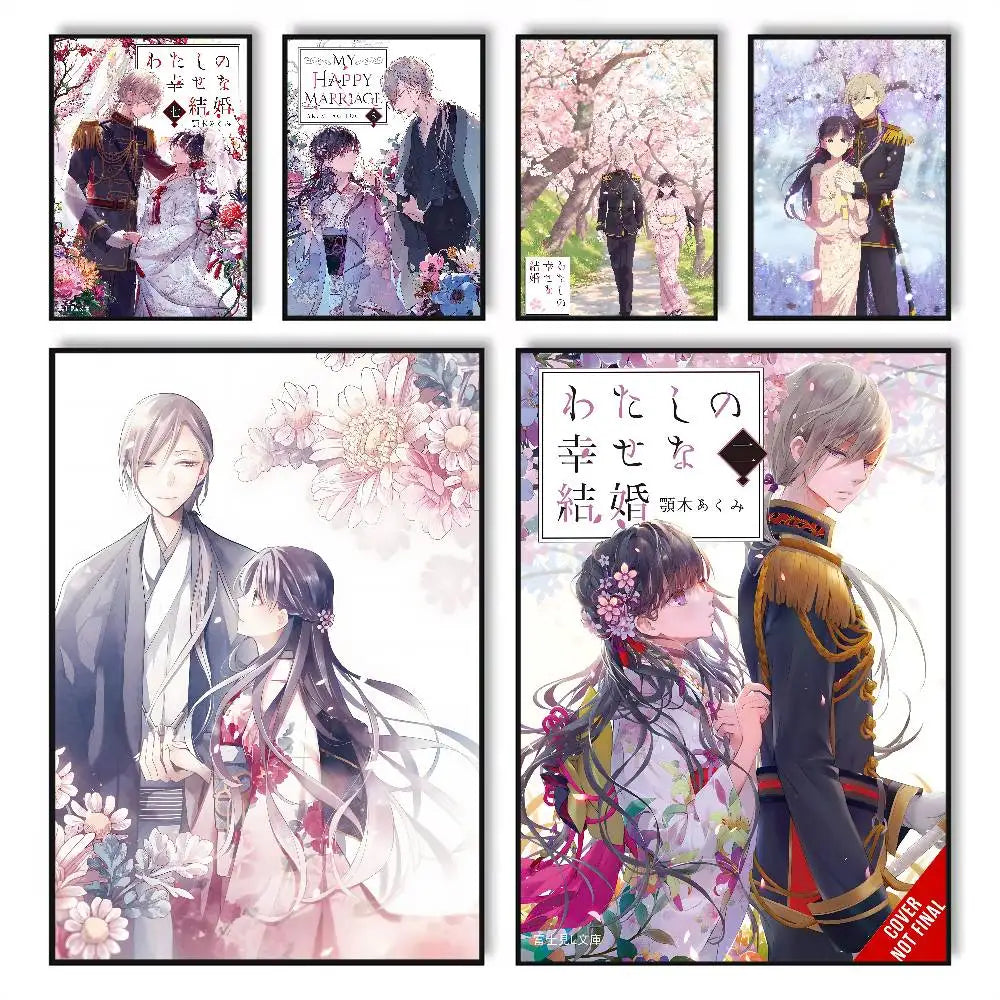 My Happy Marriage Anime Poster – HD Self-Adhesive Waterproof Wall Art Anime Wall Poster Axl