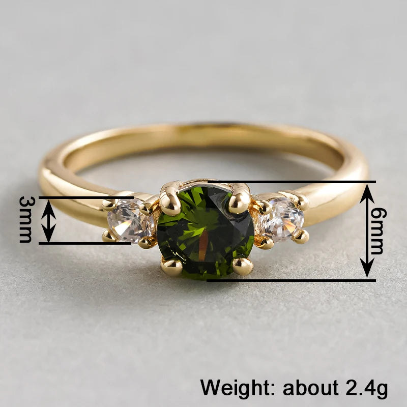 Huitan Green Cubic Zirconia Women's Ring – Wedding & Engagement Fashion Ring Axl