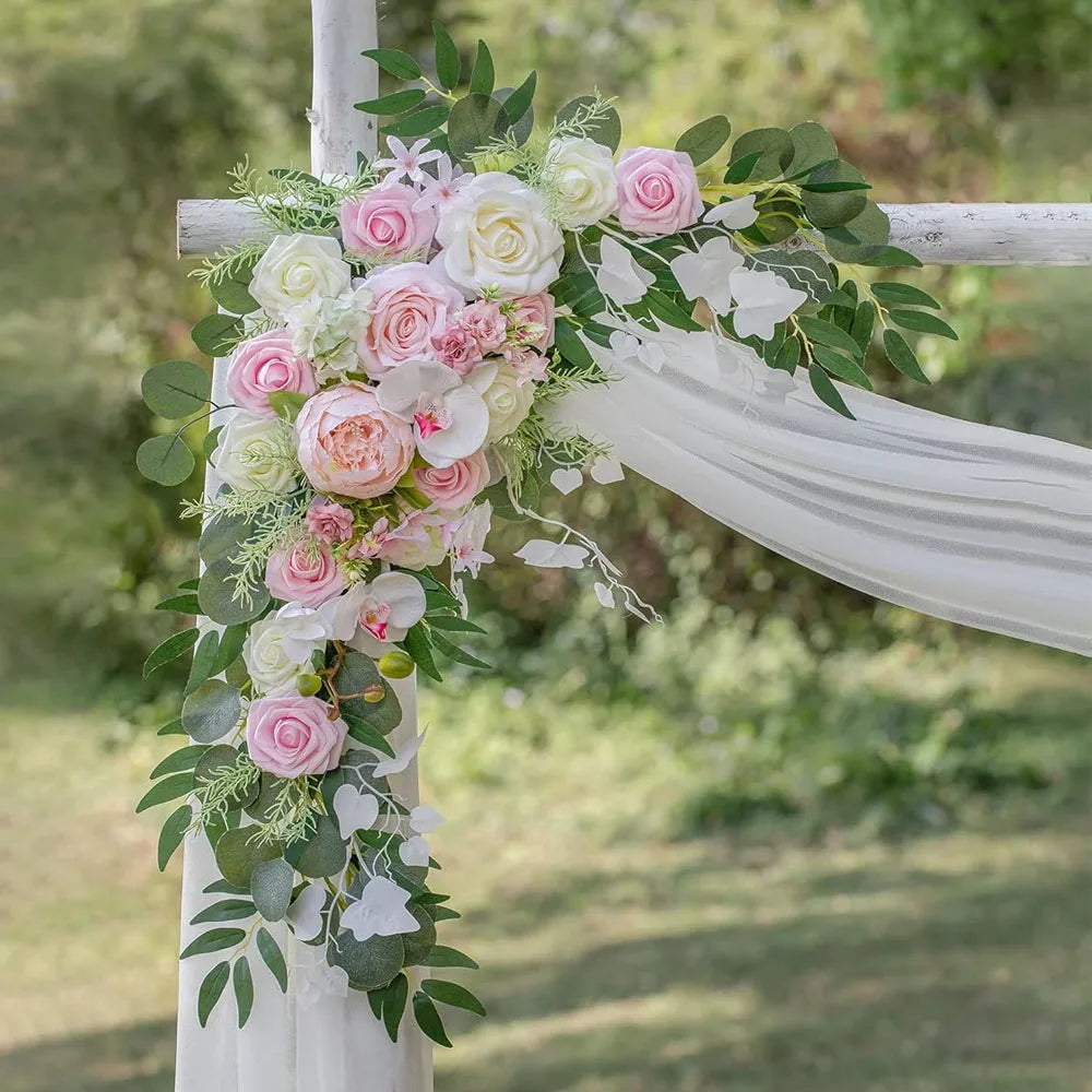 Artificial Silk Rose Hydrangea Garland – Wedding & Home Décor Artificial Flower Garland Axl