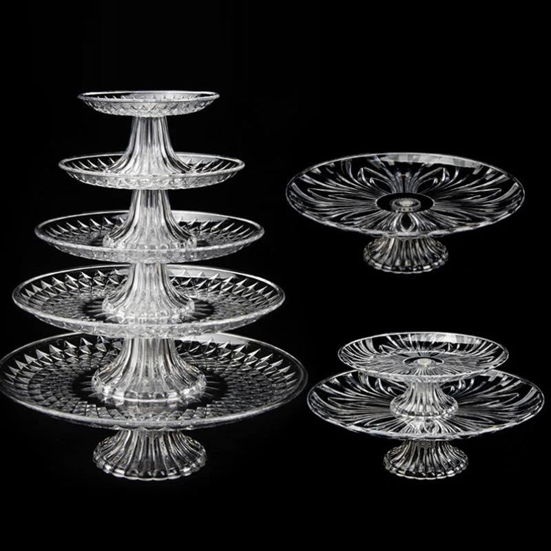 Clear Acrylic Serving Plate – Fruit, Dessert & Cupcake Tray Acrylic Serving Plate Axl