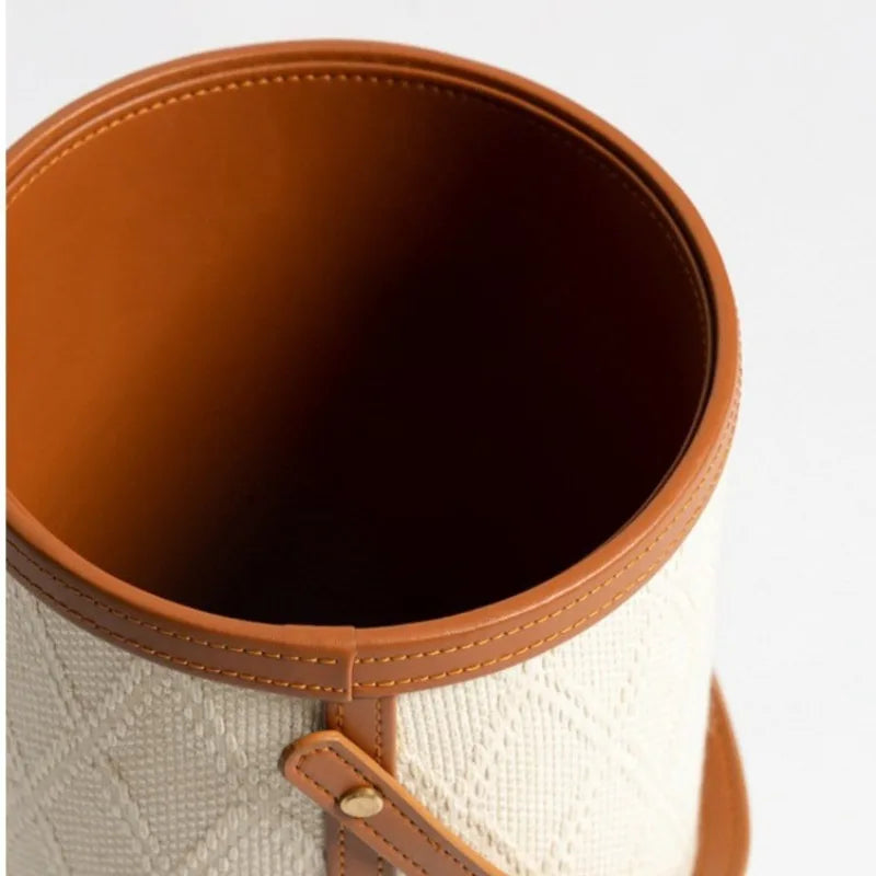 Luxury Leather Umbrella Stand – Modern Decorative Entrance Bucket Umbrella Stand Axl