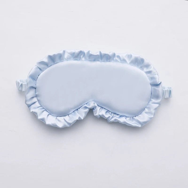 Silk Ruffle Sleep Eye Mask – Soft Travel Eye Cover Sleep Eye Mask Axl BU