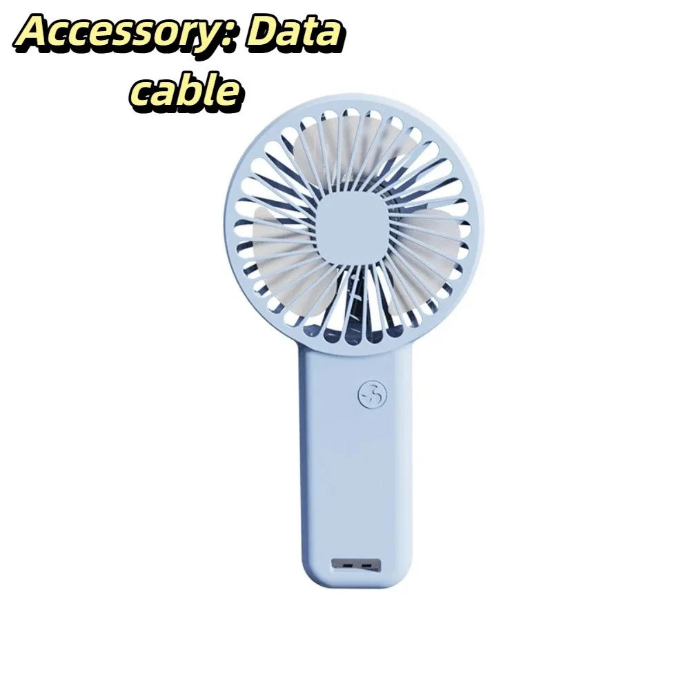 Portable USB Rechargeable Handheld Fan – Quiet & Compact Handheld Portable Fan Axl Blue