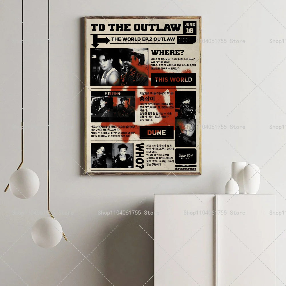 ATEEZ KPOP Wall Poster – Self-Adhesive Waterproof Sticker Wall Art Poster Axl