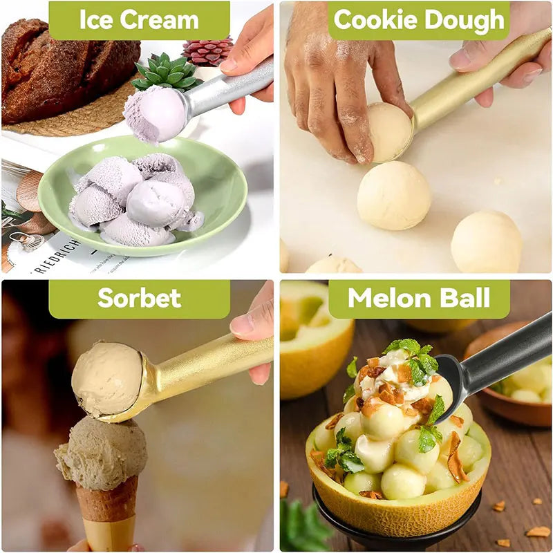 Heavy-Duty Stainless Steel Ice Cream Scoop – Nonstick, Dishwasher Safe Ice Cream Scoop Axl