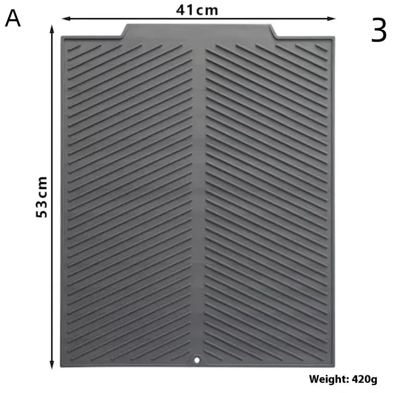 Silicone Dish Drying Mat – Non-Slip Heat-Resistant Kitchen Pad Silicone Drying Mat Axl A3 M