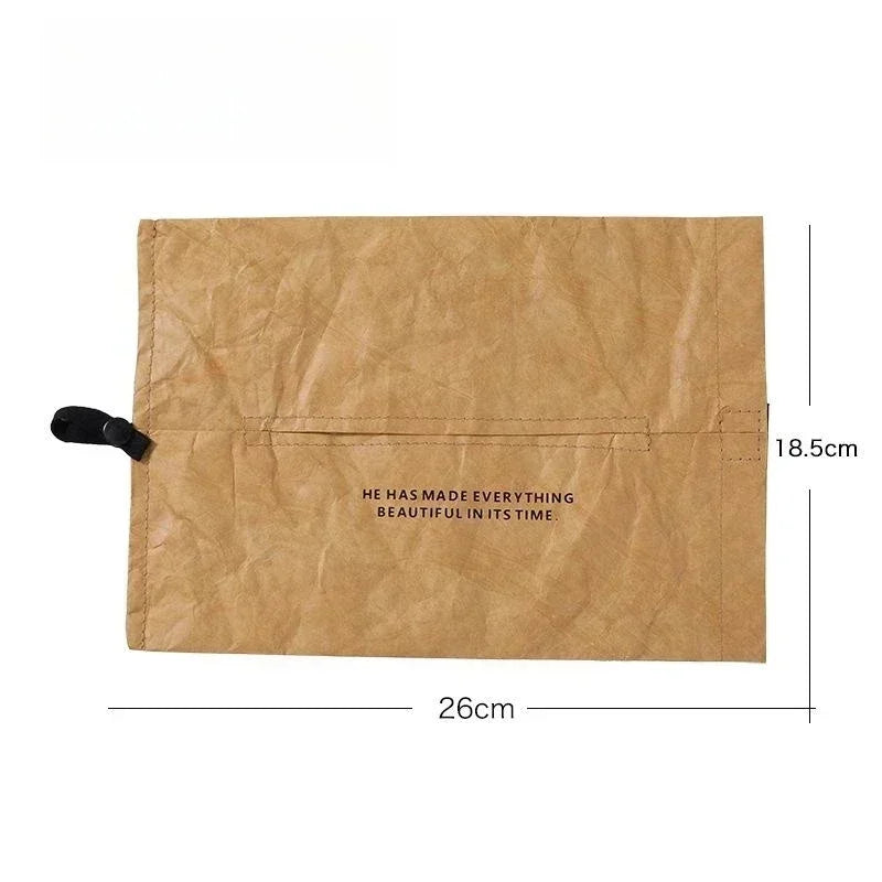 Microfiber Tissue Box Cover – Car & Home Tissue Holder Tissue Box Cover Axl brown