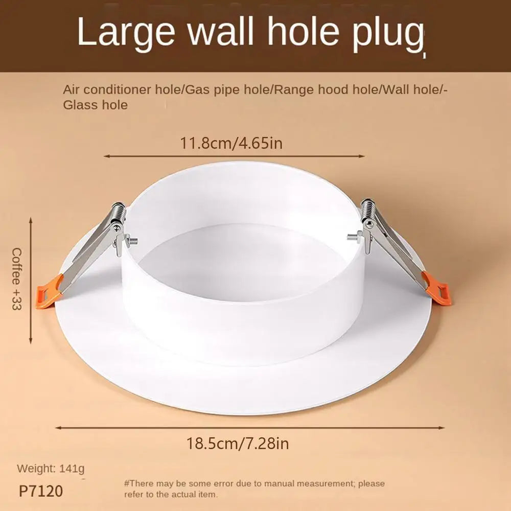 Round Hole Cover Plate for Ceiling & Wall – Snap-In Cap Hole Cover Plate Axl C