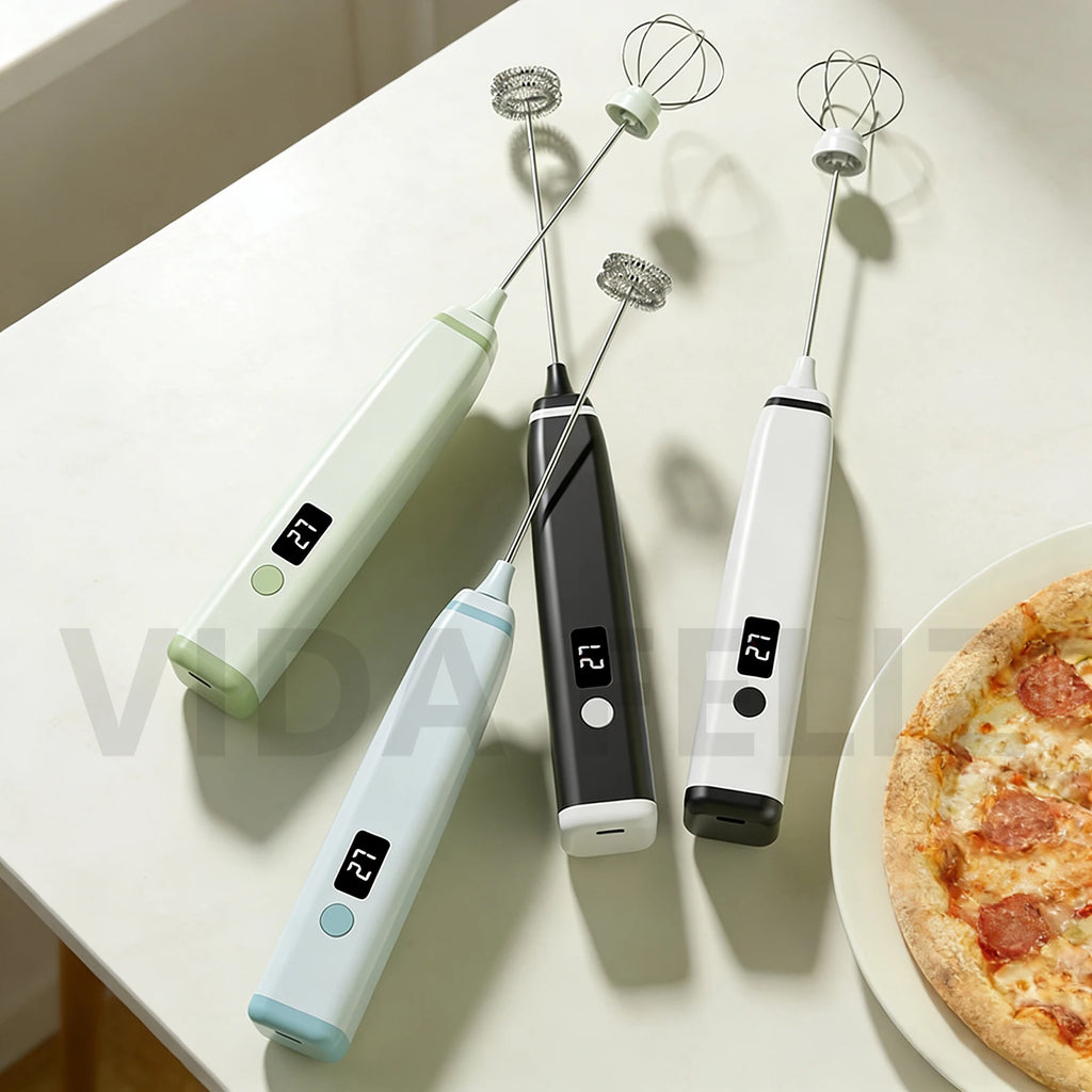 Cordless Rechargeable Milk Frother – Coffee Foam & Egg Whisk Handheld Milk Frother Axl